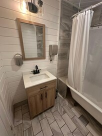 One of the bathrooms