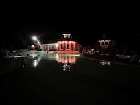 The pool at night
