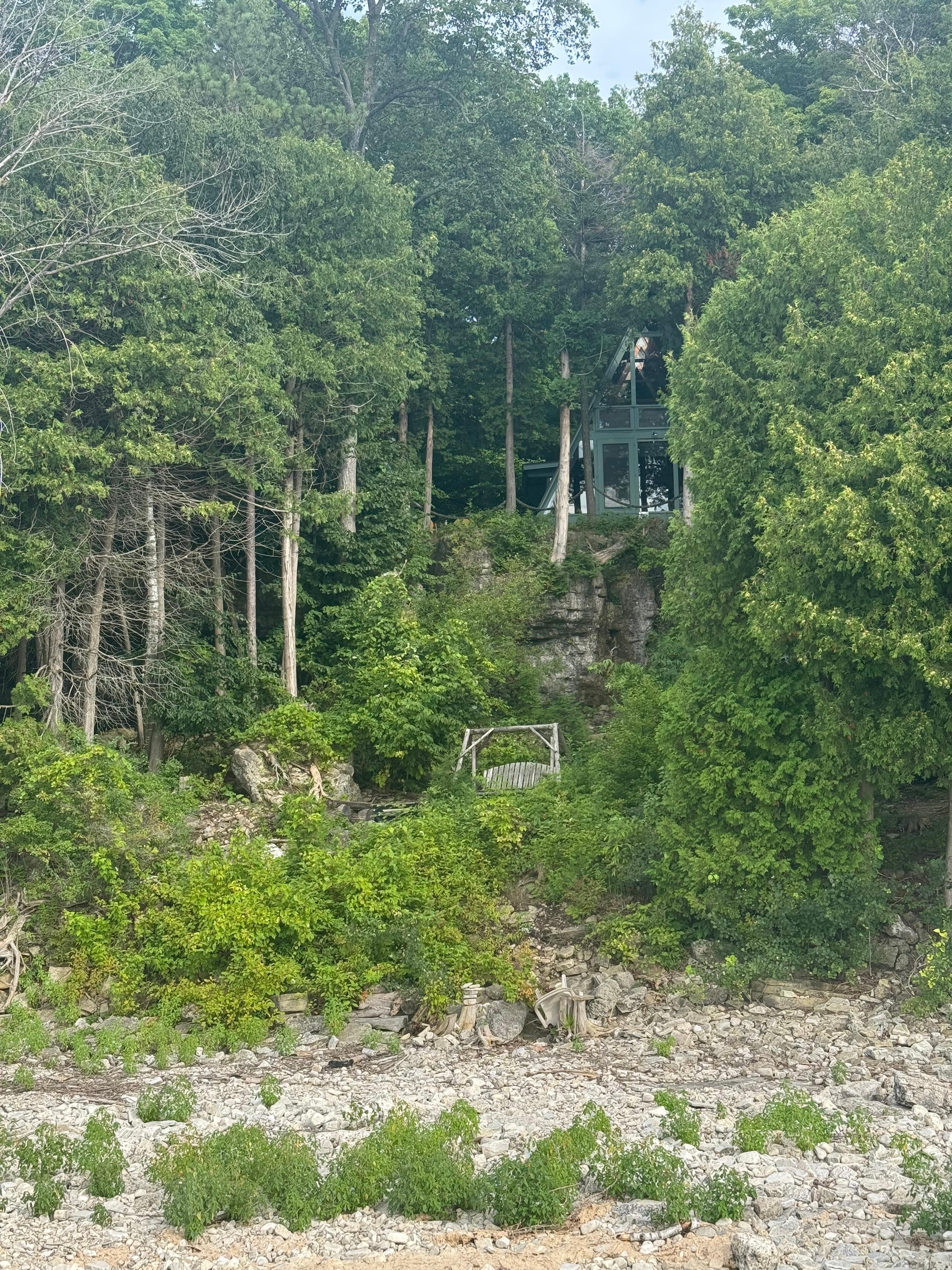 View of the cottage from the pier.