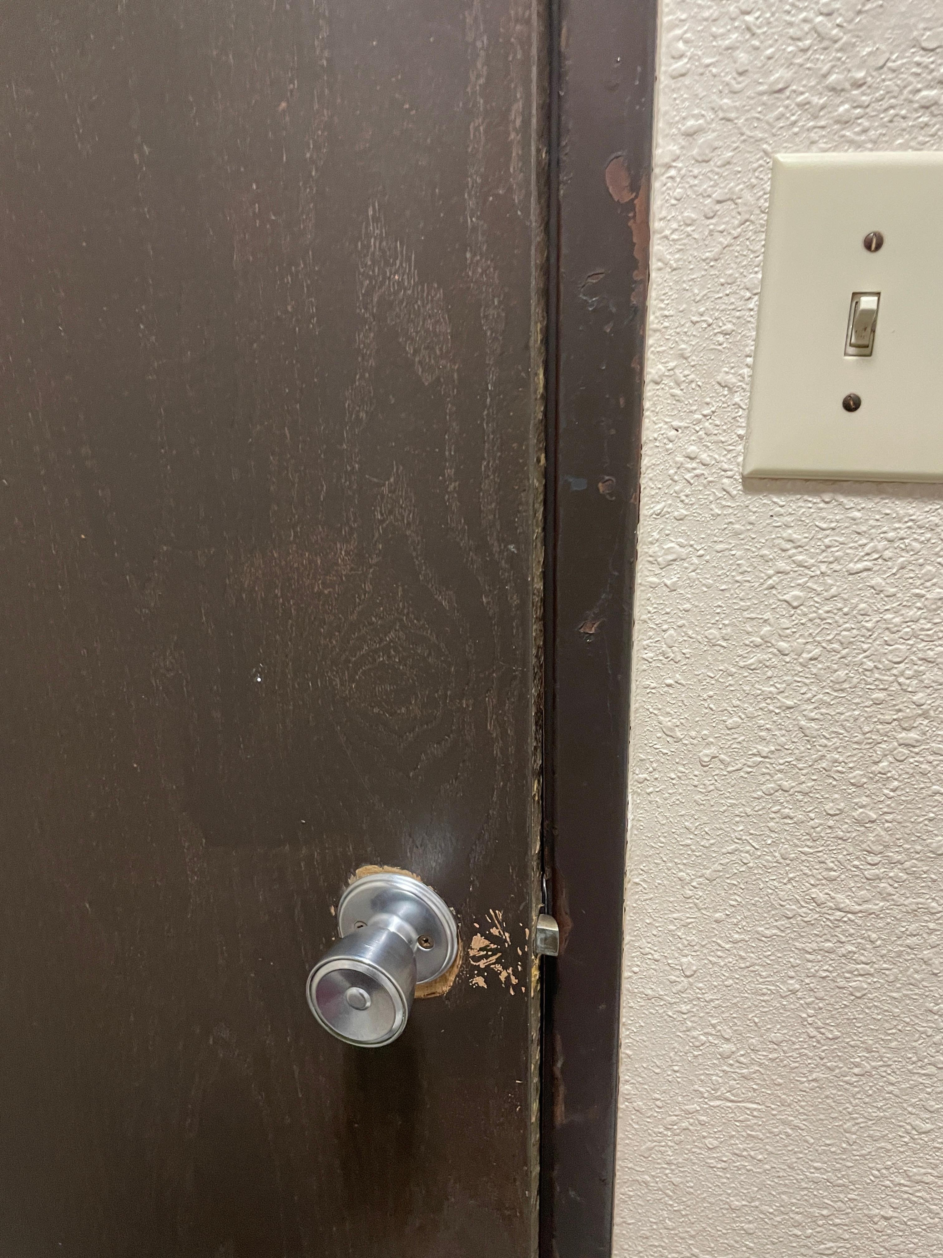 Bathroom door wouldn’t shut.