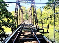 River walk bridge photo op downtown Murphy close to the house.
