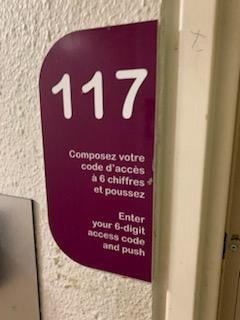 Numéro de la chambre 