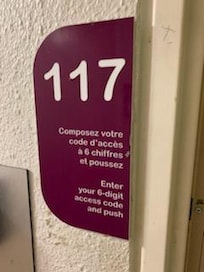 Numéro de la chambre