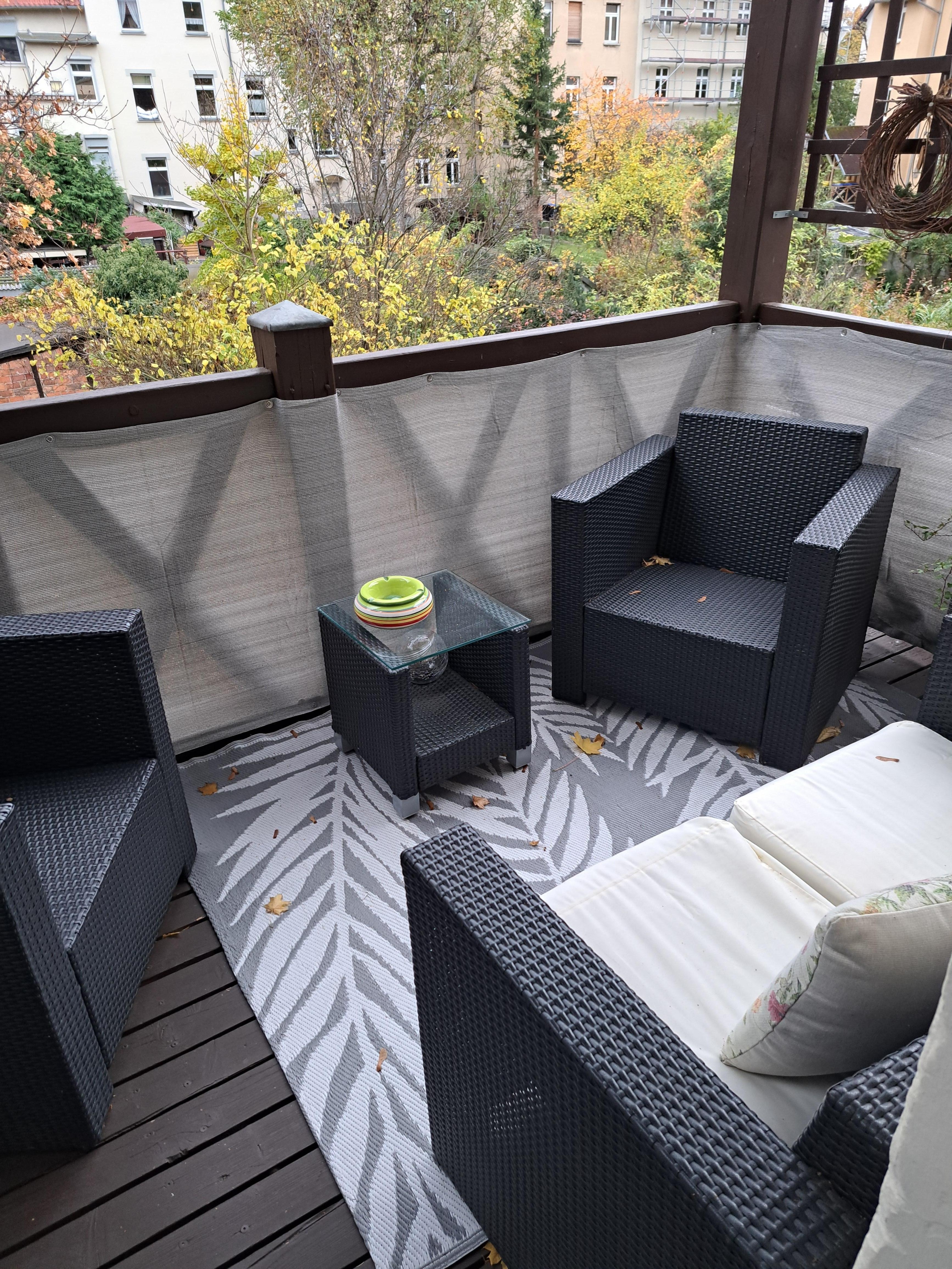 Sehr schöner Balkon, für uns falschen Jaheszeit ...