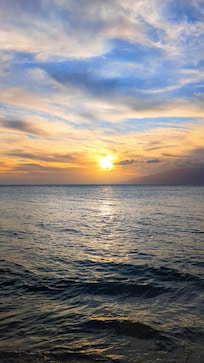 sunset at the prvate beach