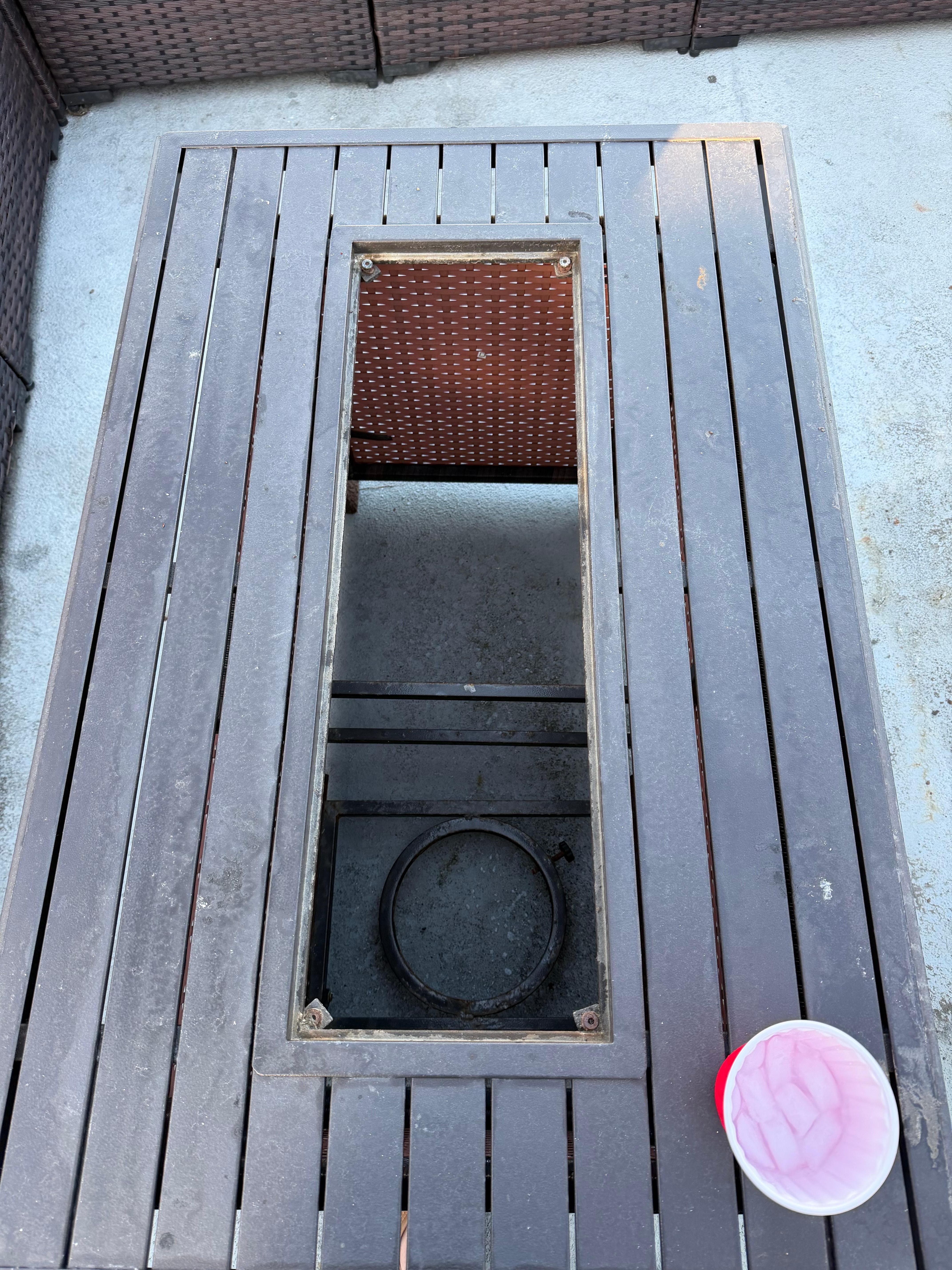 Fire pit with nothing inside