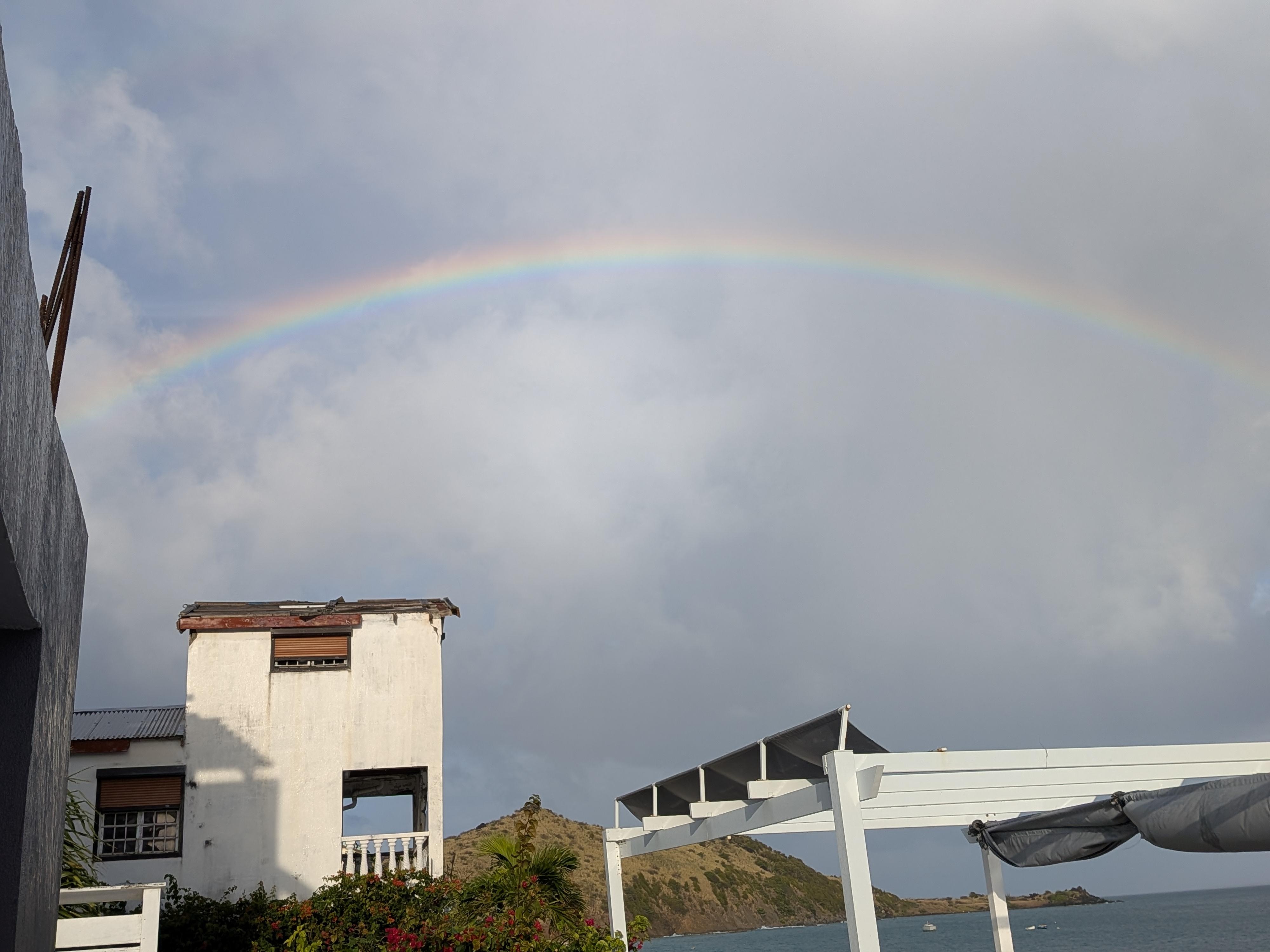Our farewell rainbow on departure morning.