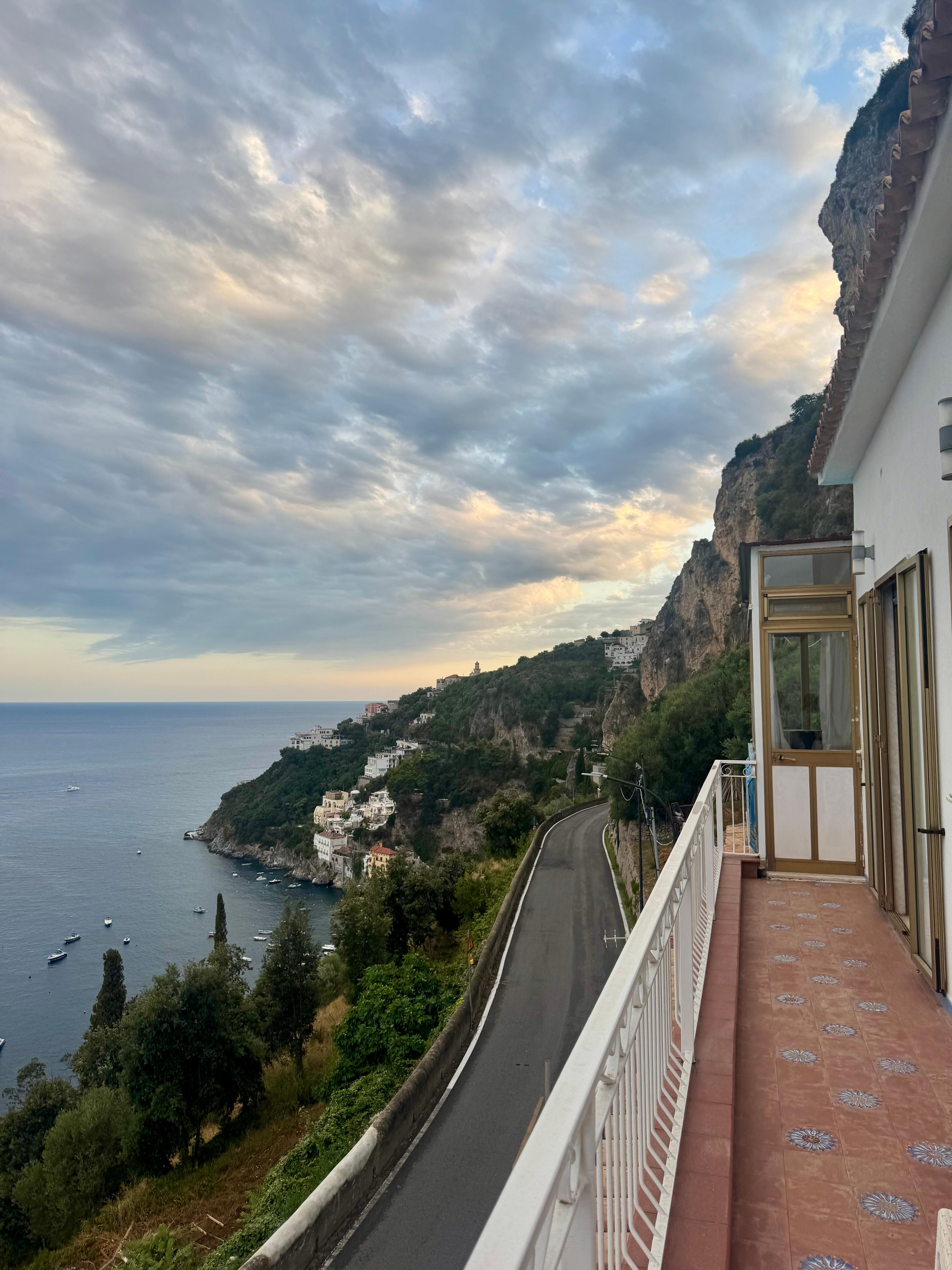 The view looking to the right from our terrace.