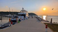 The harbor in Sister Bay is just a few blocks away