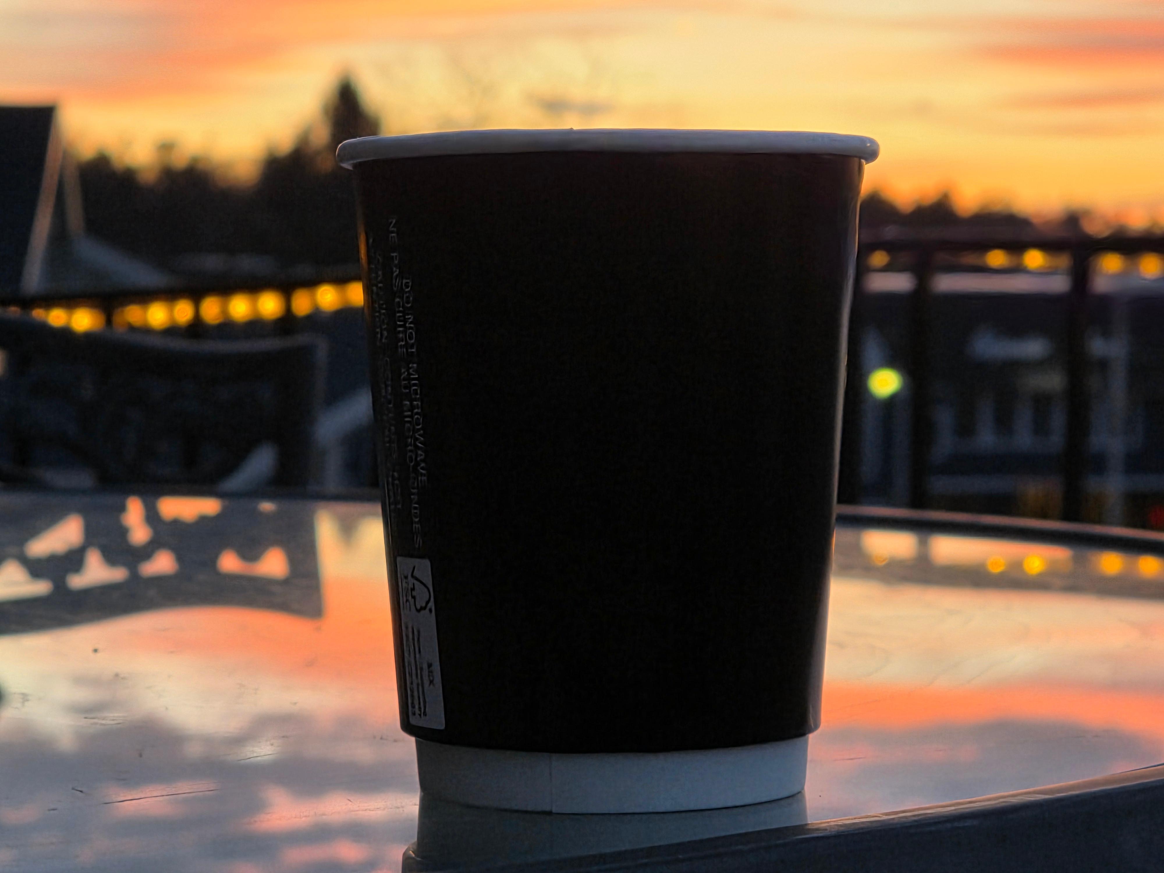 Coffee on the wrap around deck,  from tower suite 