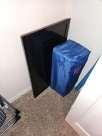 Broken TV in closet that they knew was broken but asked me to prove i saw a picture