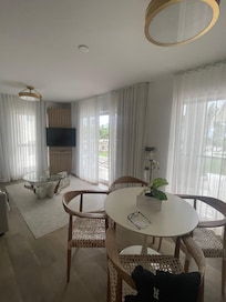 Living room and dining area