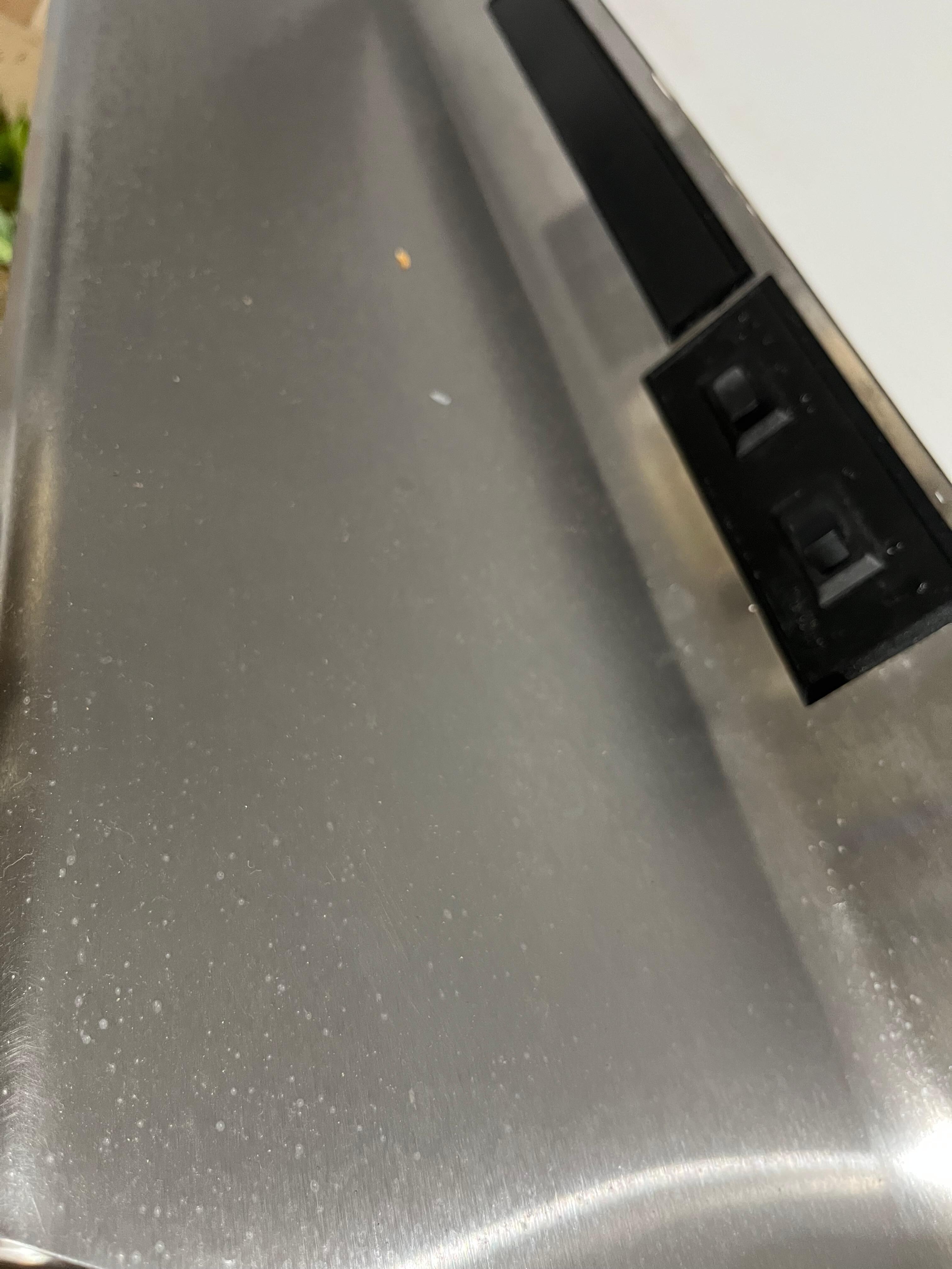 Thick grime on stove hood