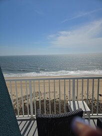 View of the ocean looking off of our balcony