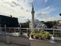 Rooftop terrace restaurant of sultanamet hotel.
