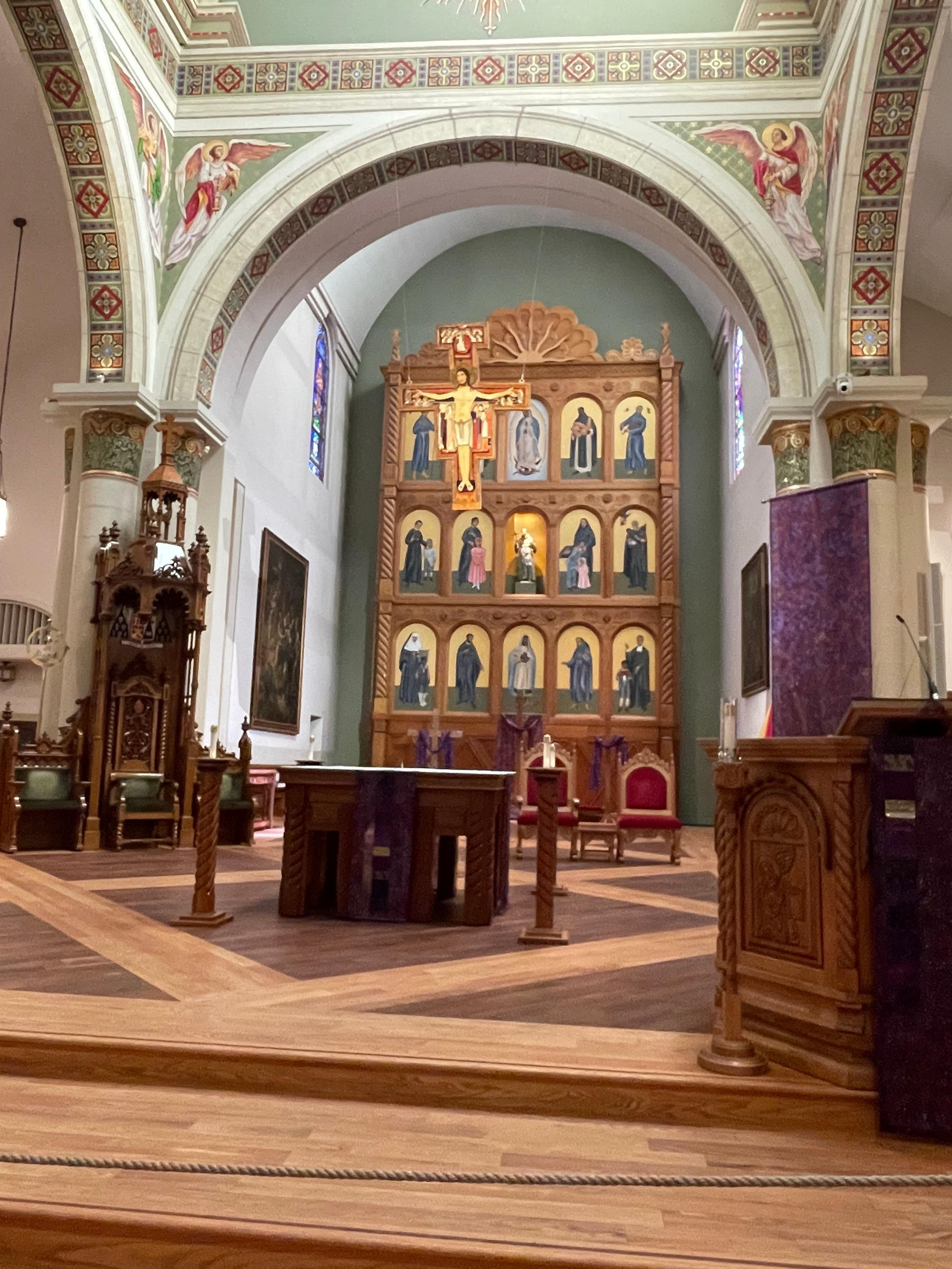 Inside the Bascilica of St Frances of Assisi