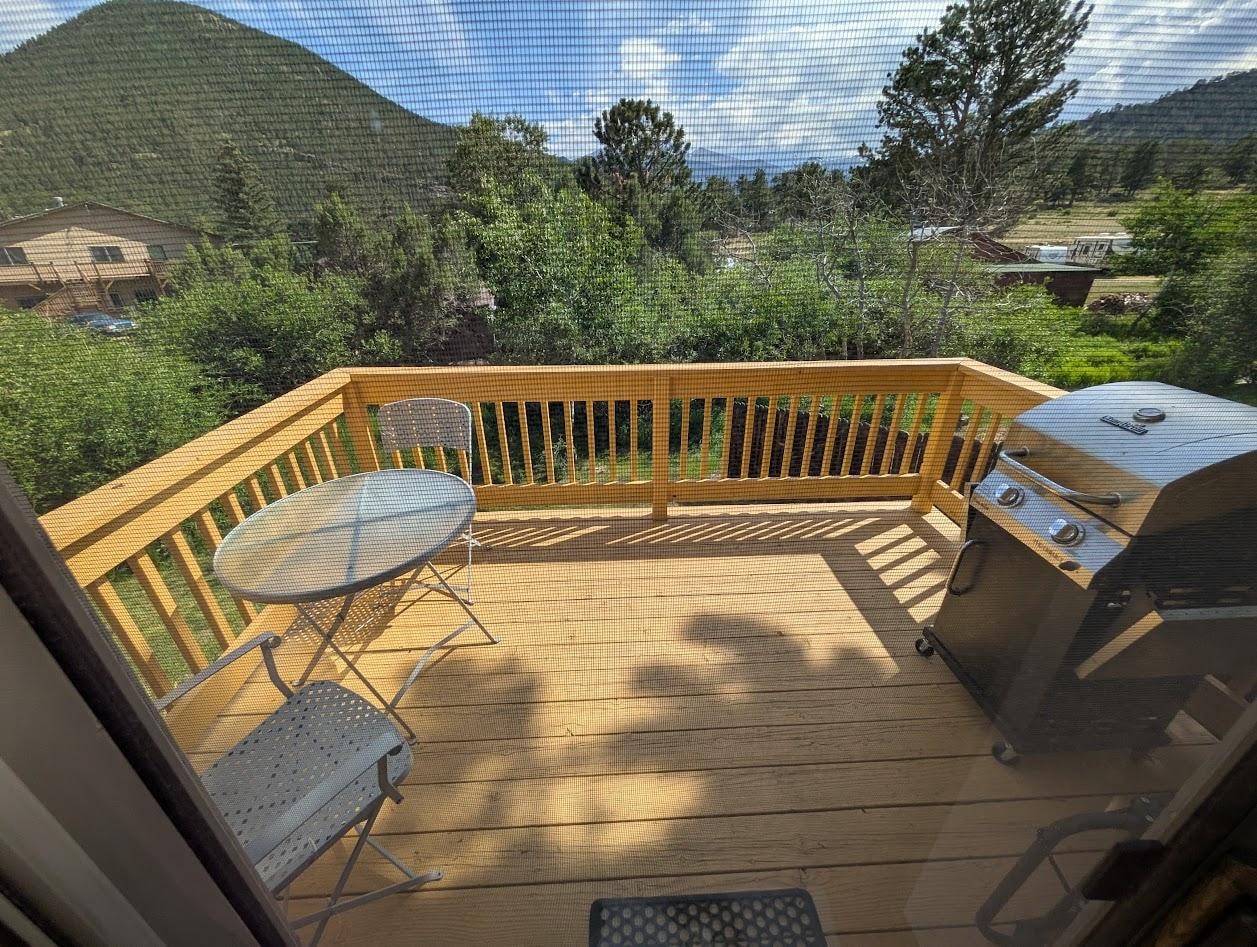 View of the back deck