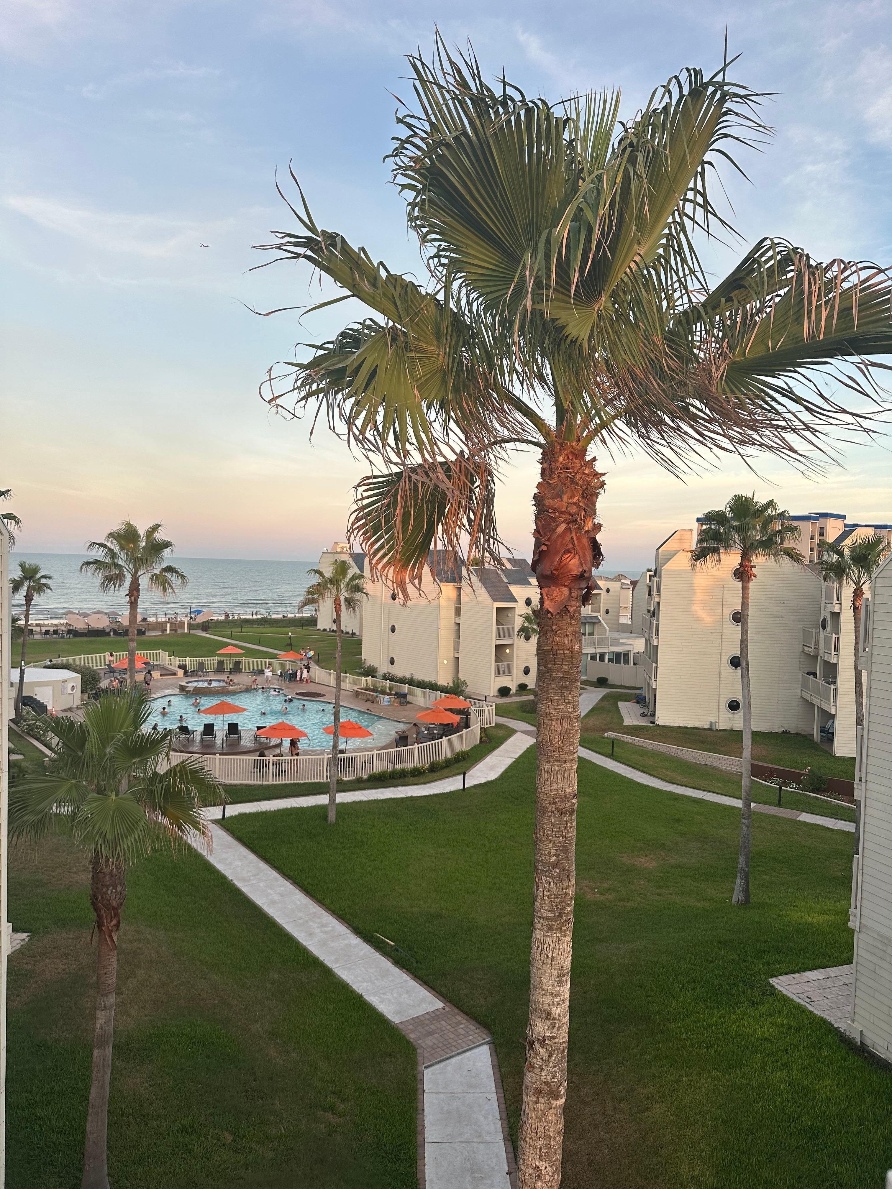 View from upper bedroom balcony