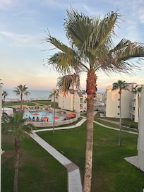 View from upper bedroom balcony