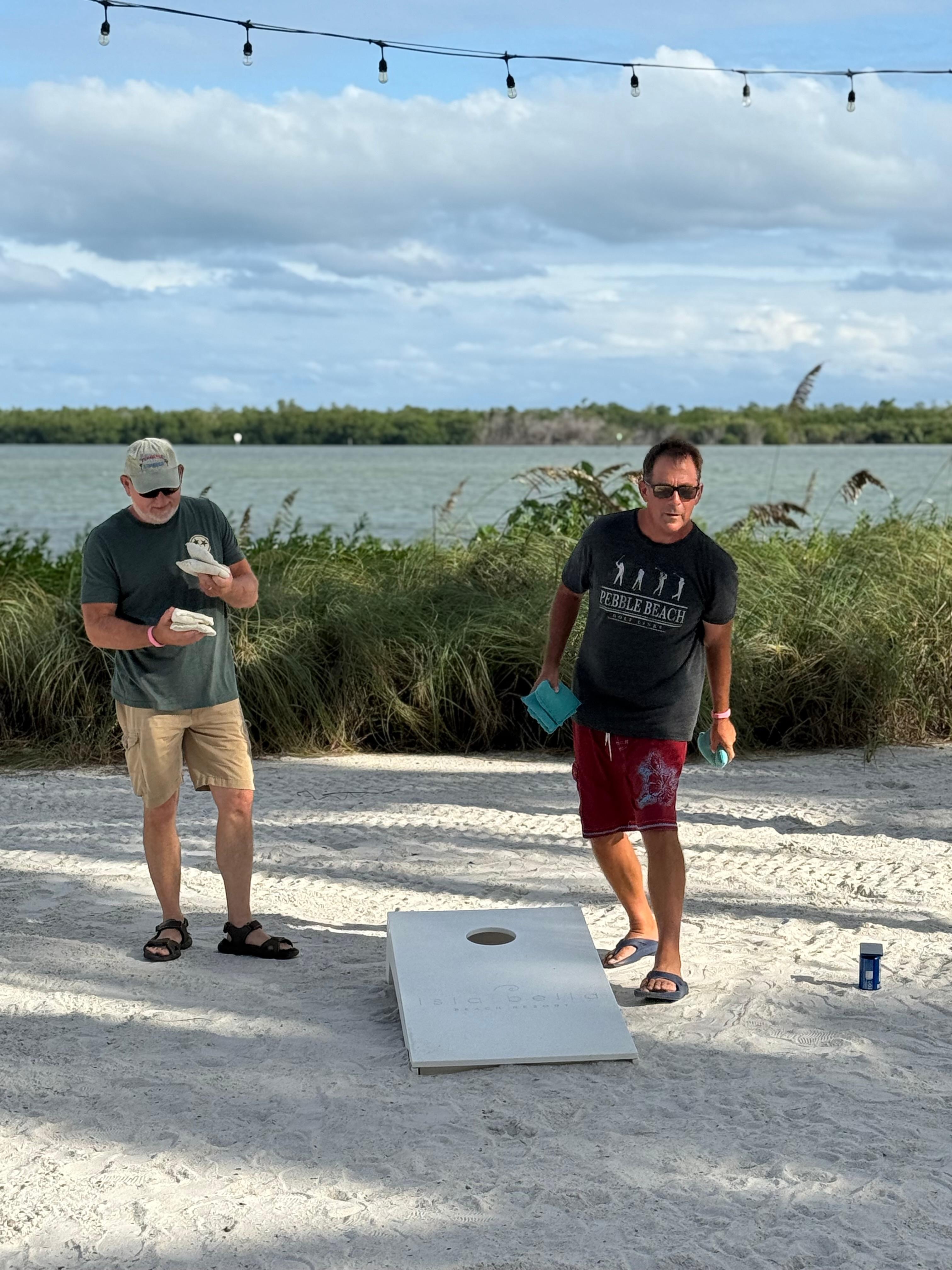 Cornhole and life size chess