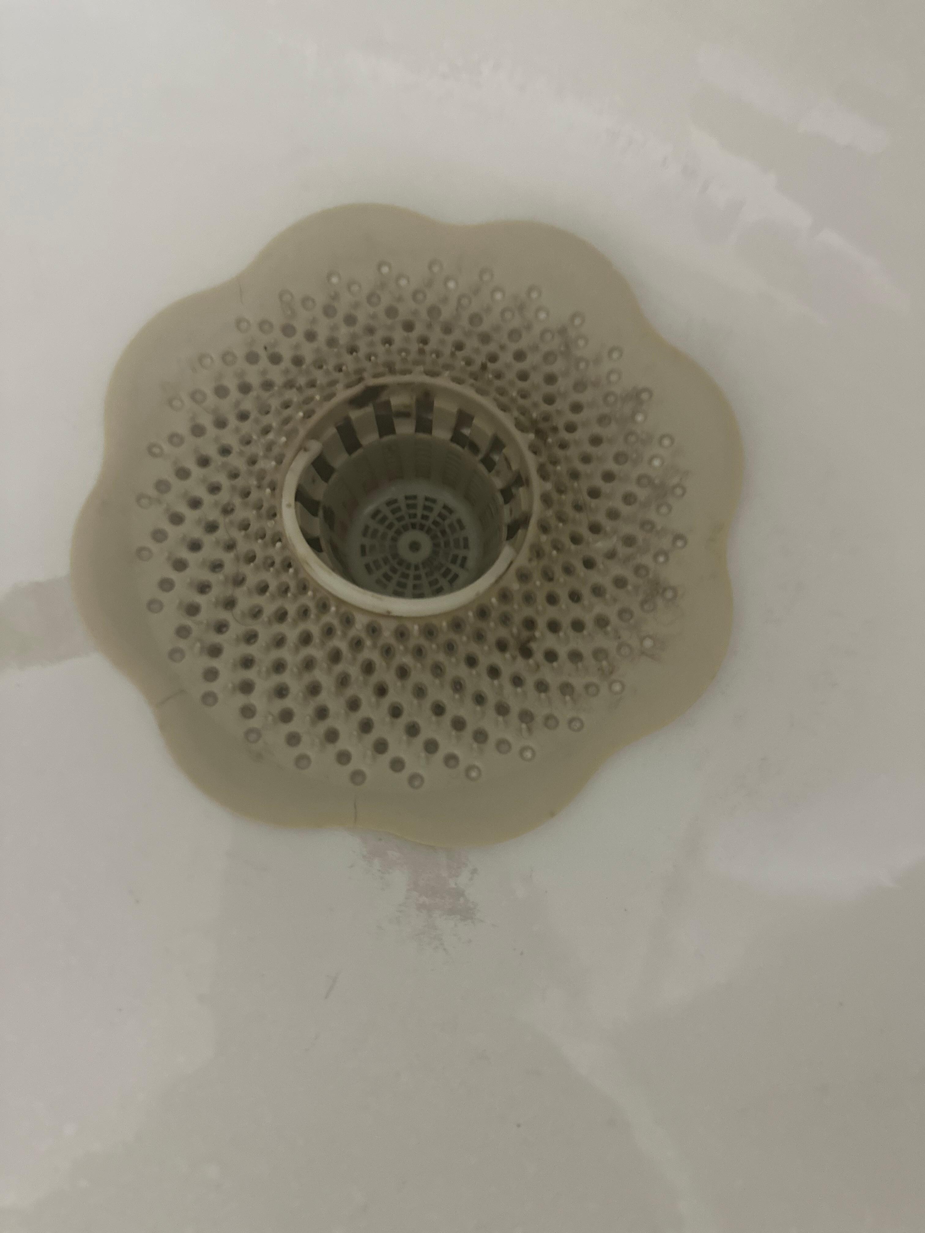 Disgusting moldy with hair shower drain. 