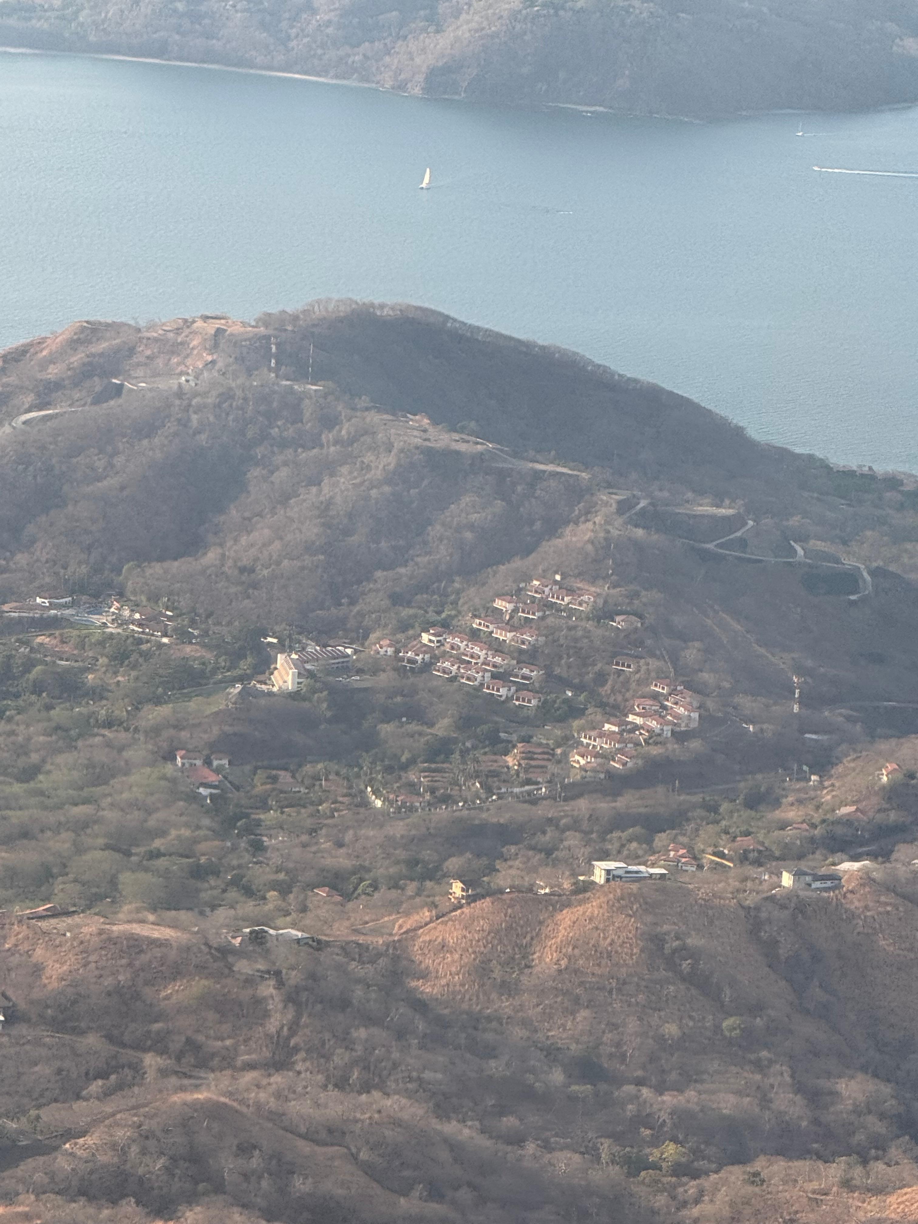 View from the plane of the property 
