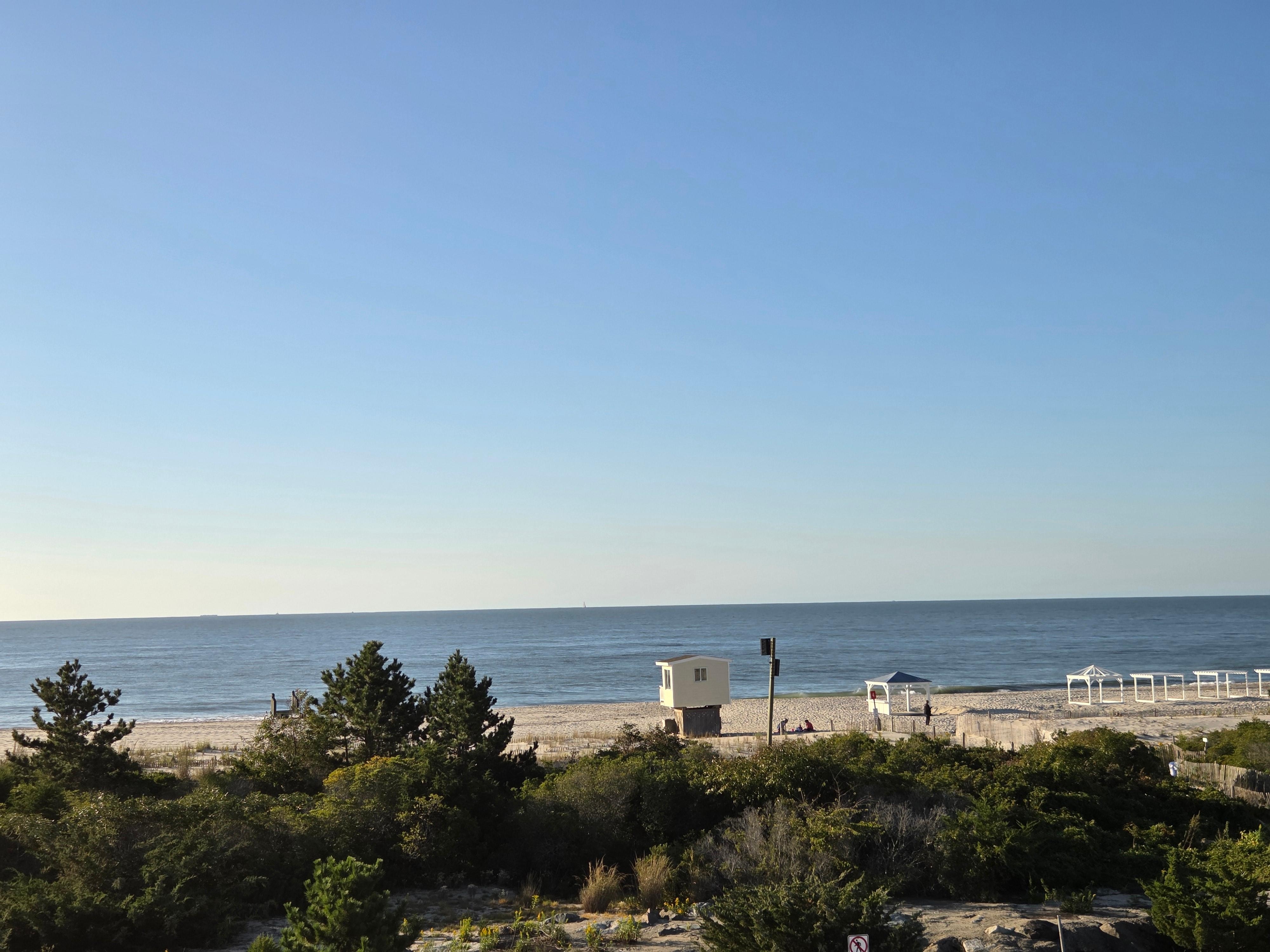 View of beach from master balcony. 