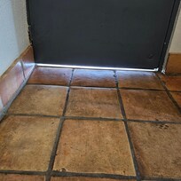 Huge gap under the door allowing bugs to continuously enter the room