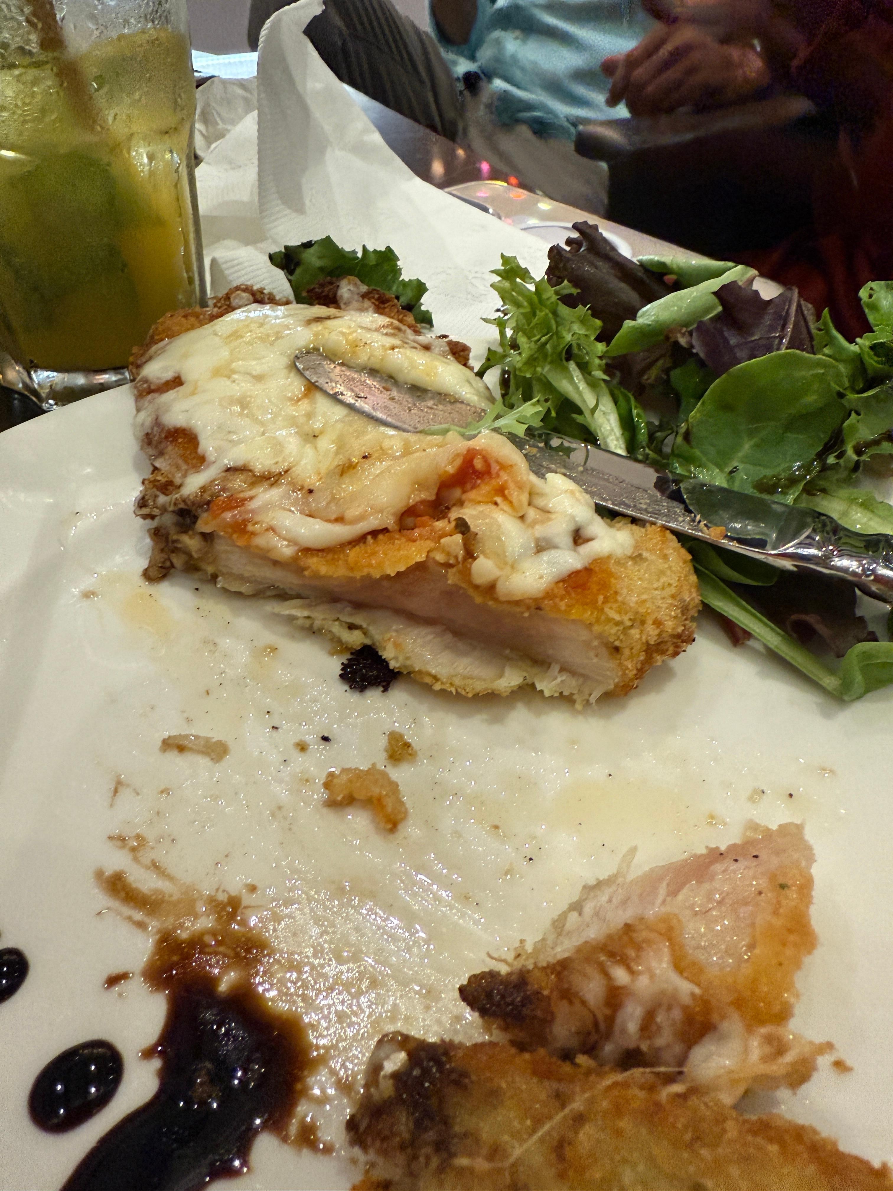 Received raw chicken at the market 