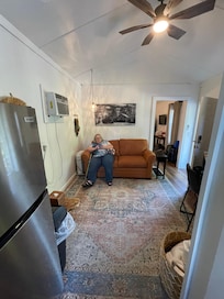 View from kitchen into the living room