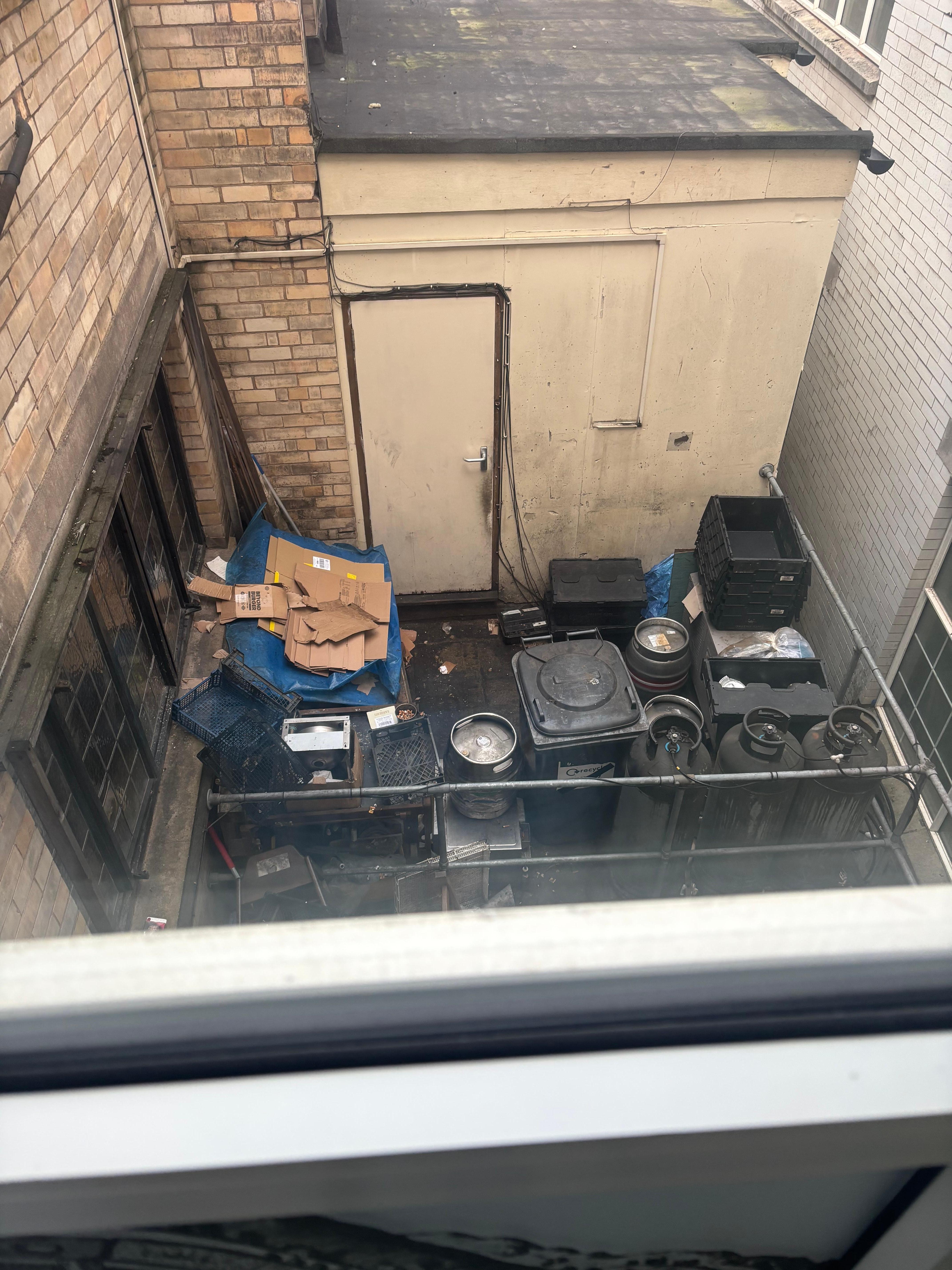 This was the outside of our room at the back where all the noise came from at midnight 