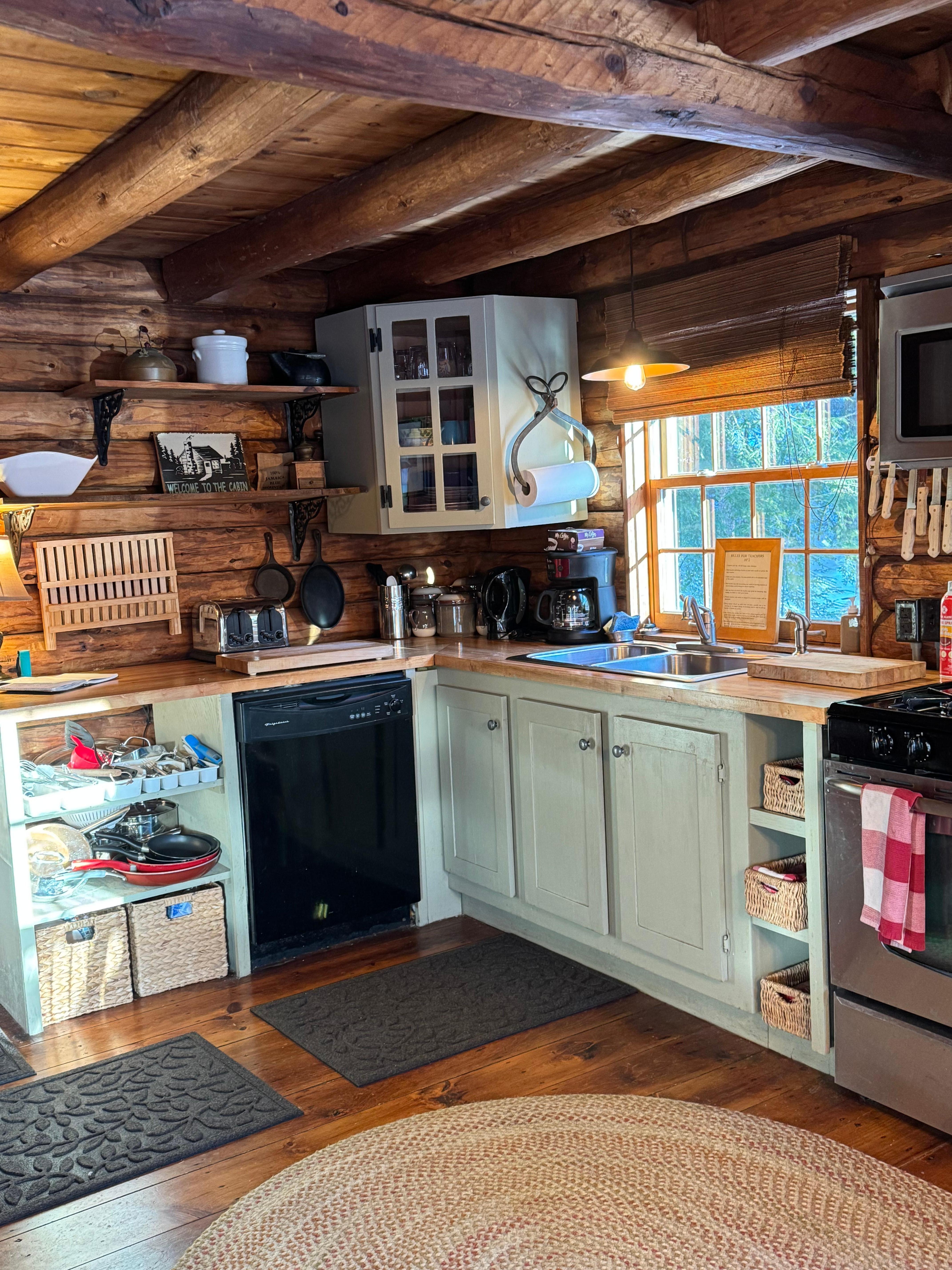 Spacious kitchen with many amenities.