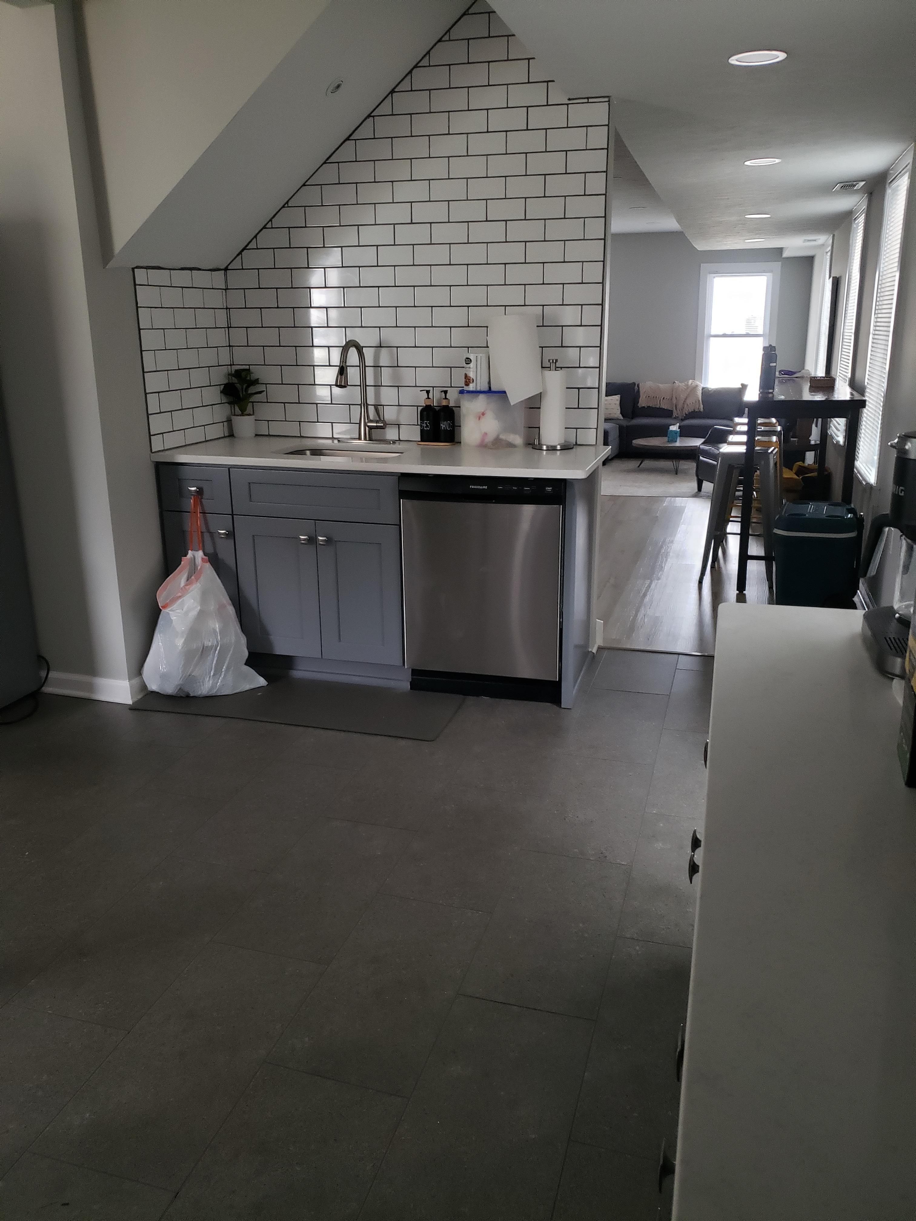 kitchen open to the living room, very spacious