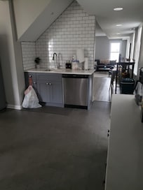 kitchen open to the living room, very spacious