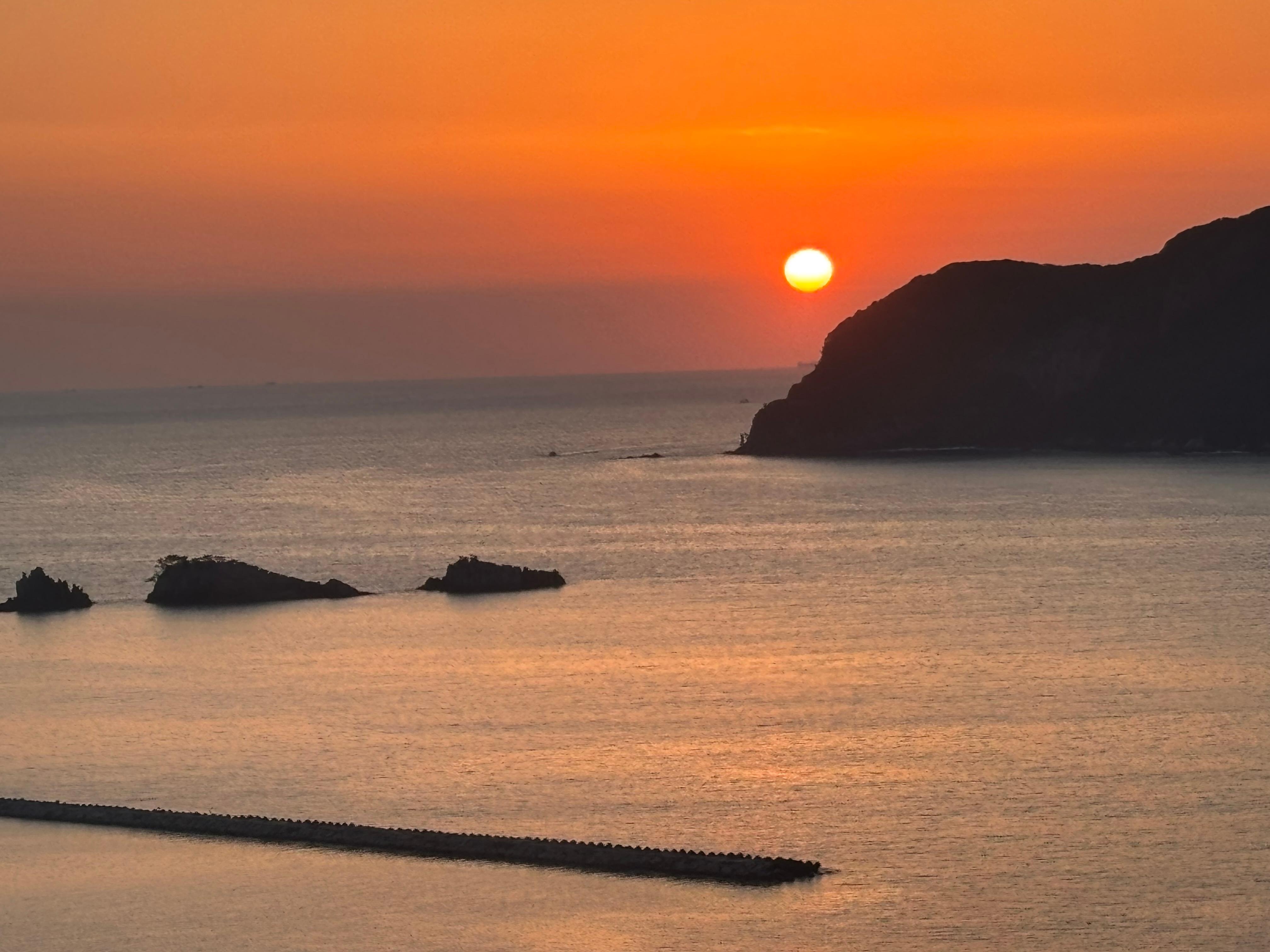 朝日が、とても綺麗