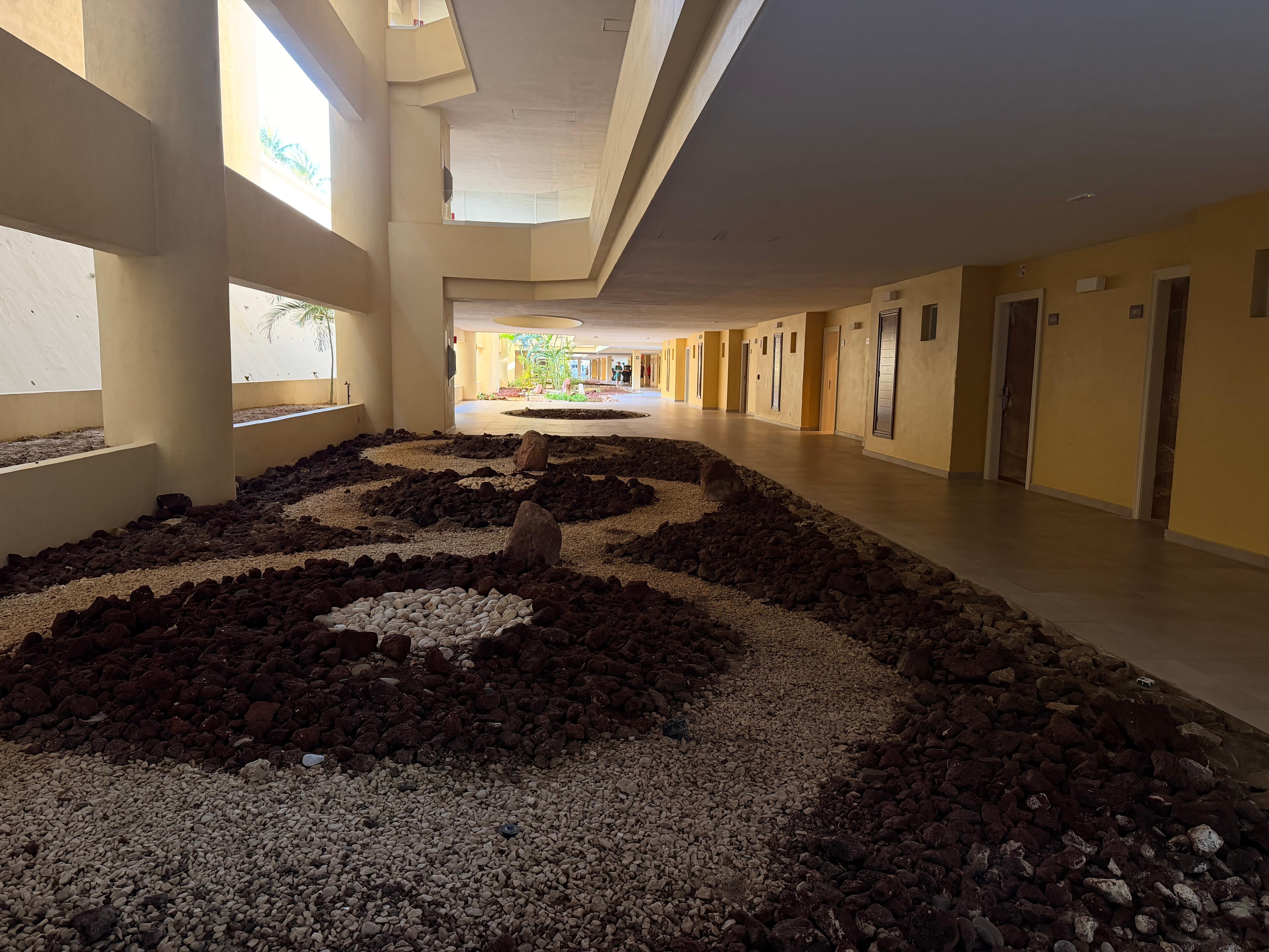 The interior area of the beach facing rooms. Stayed pretty dark here. 