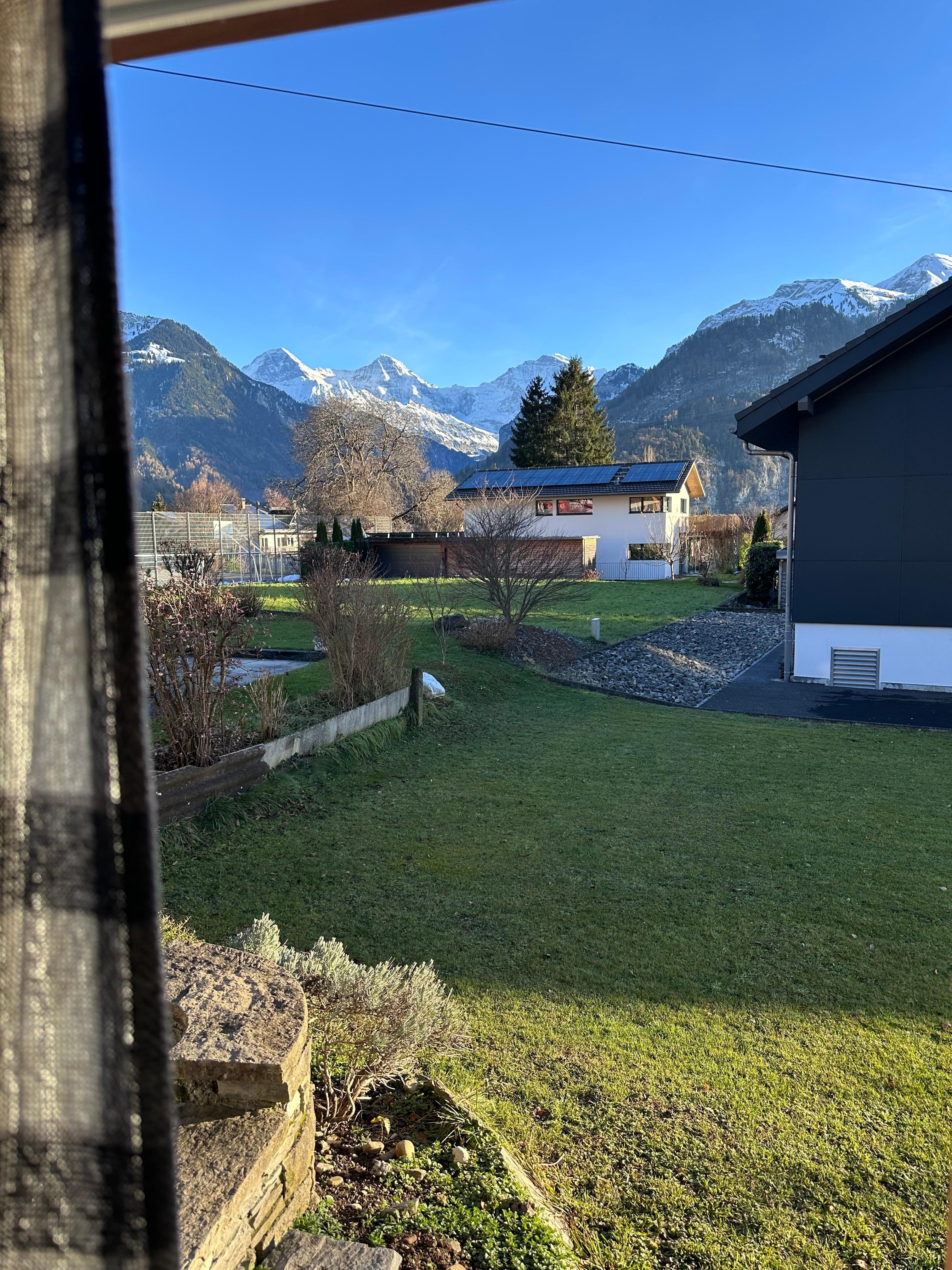 Beautiful view from the living area/kitchen windows.  Also seen from the upstairs bedroom! 