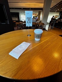 They serve Starbucks here.