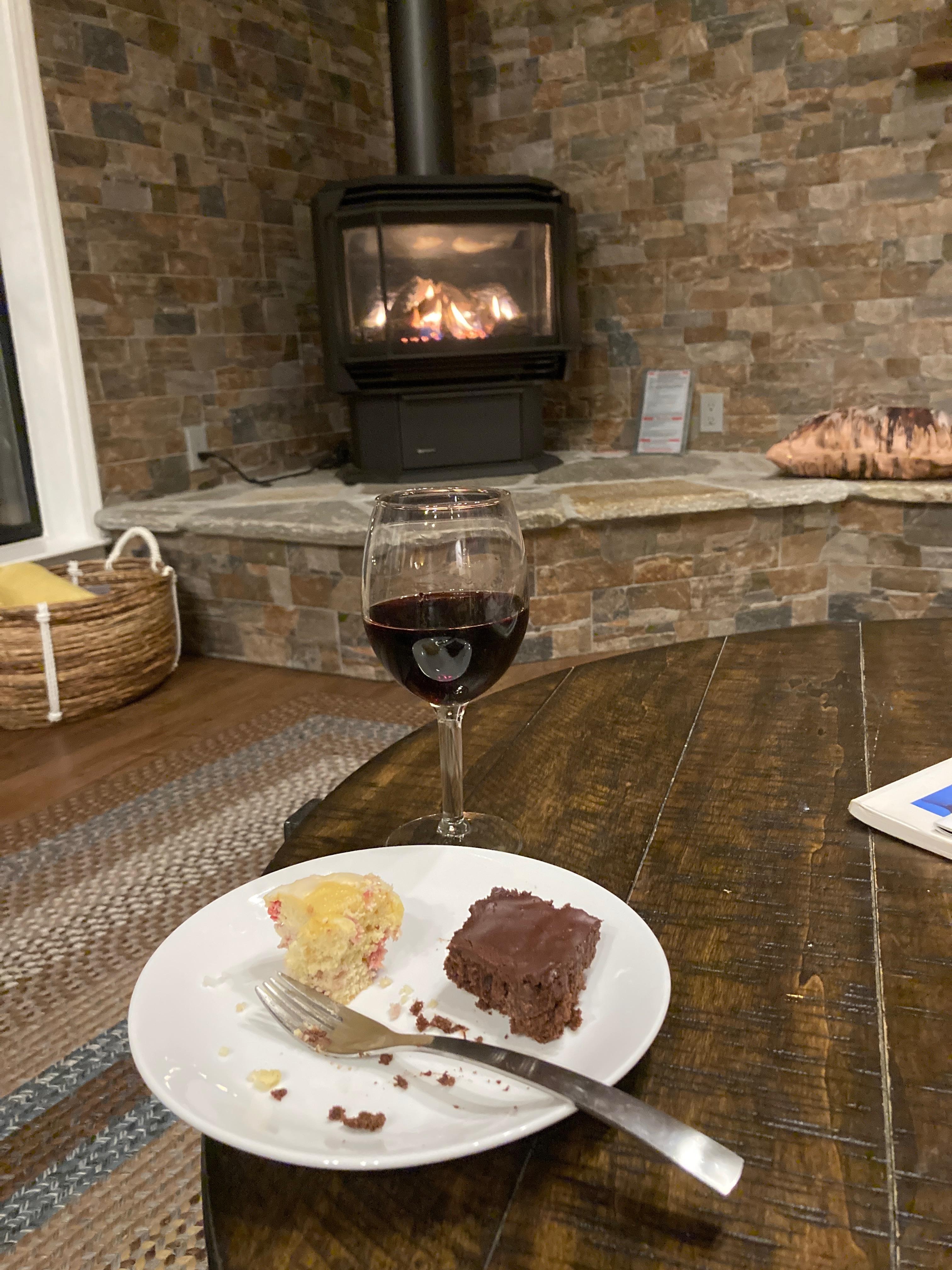 The living room was large and cozy! 