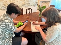 Our kiddos signing the guest book