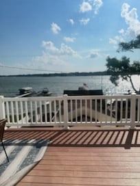 View from the deck and looking at the house from on board the steamship!