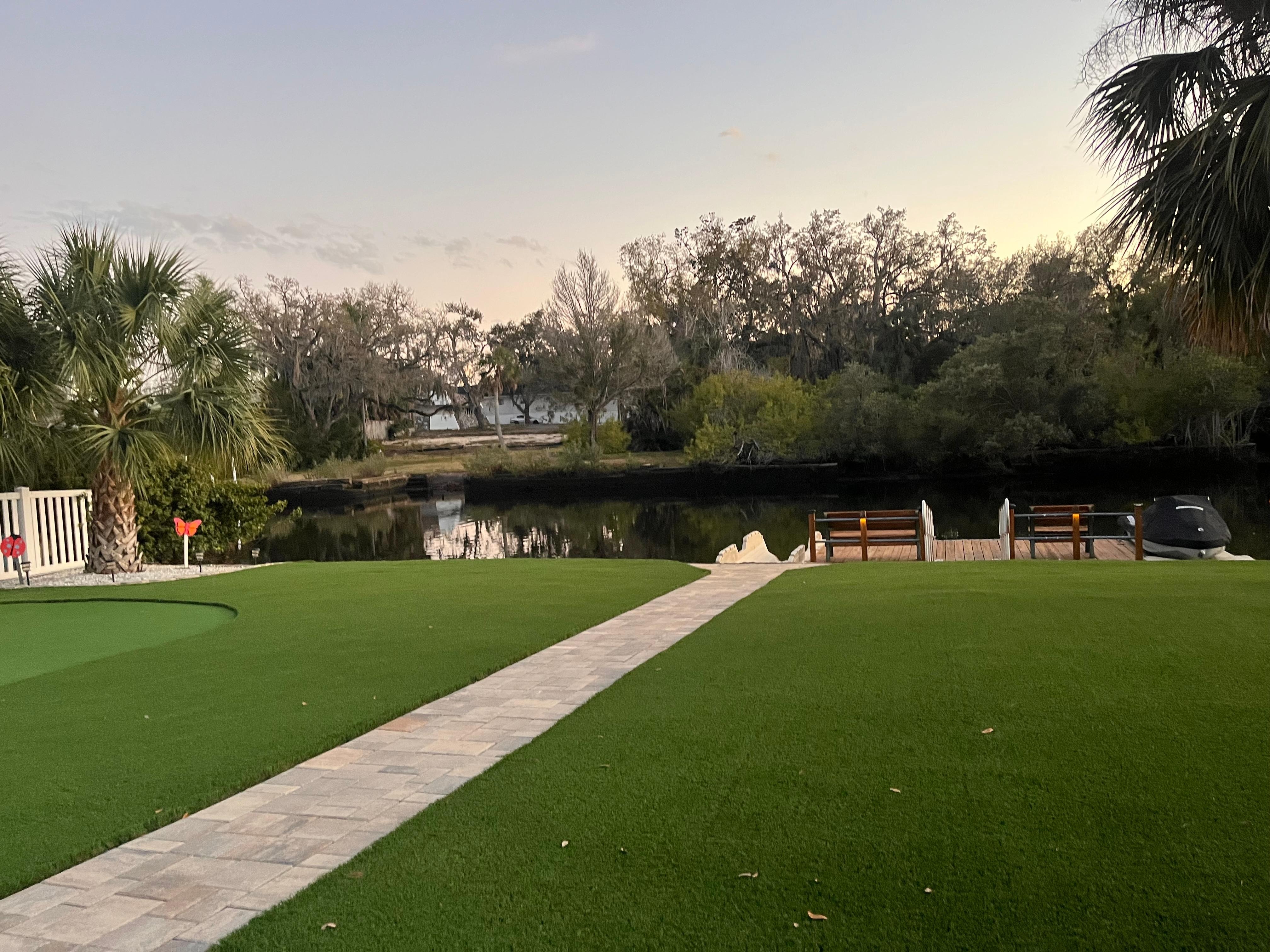 The view from our chairs in backyard.