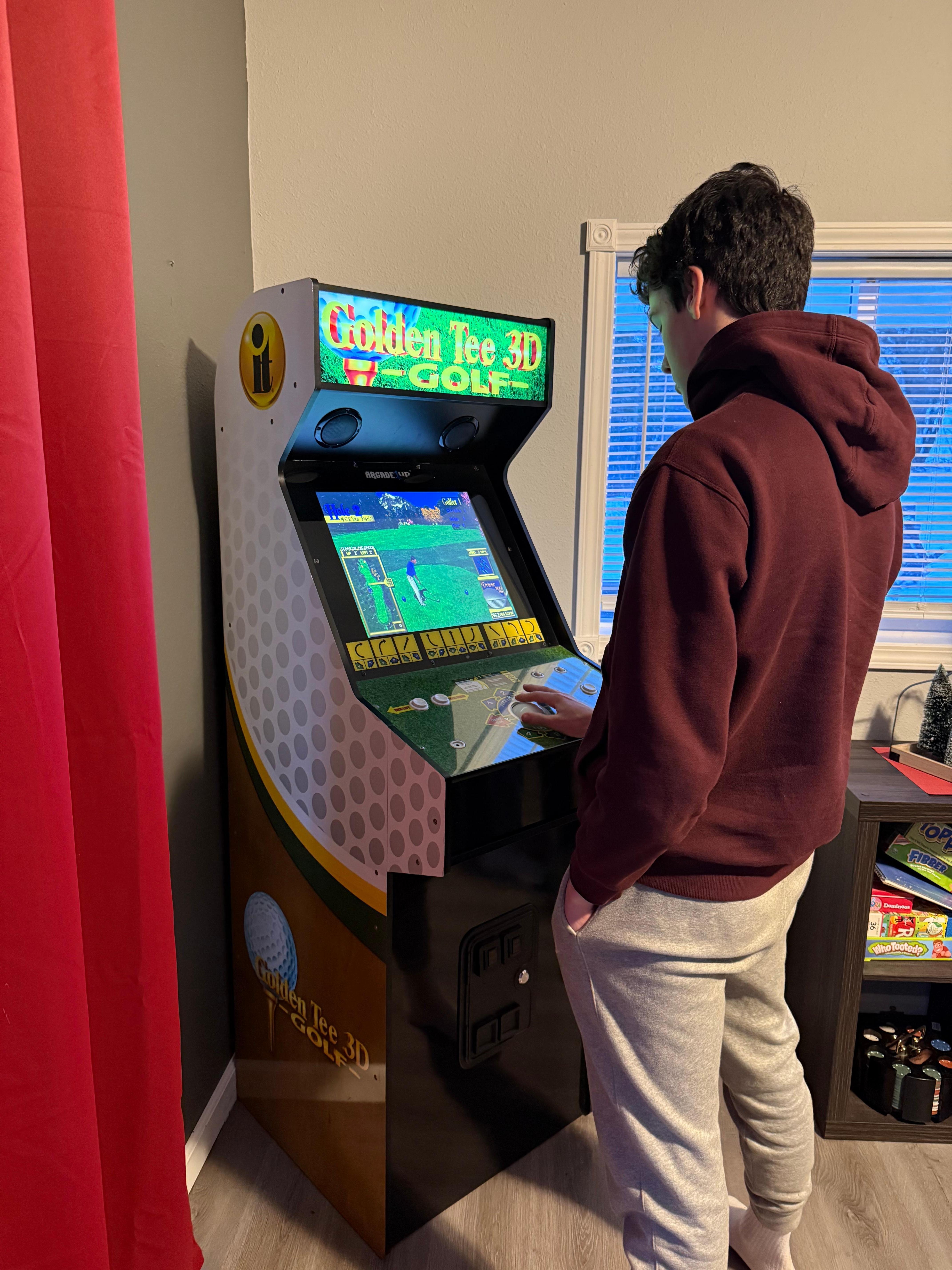 Golf arcade game was a huge hit with adult children 