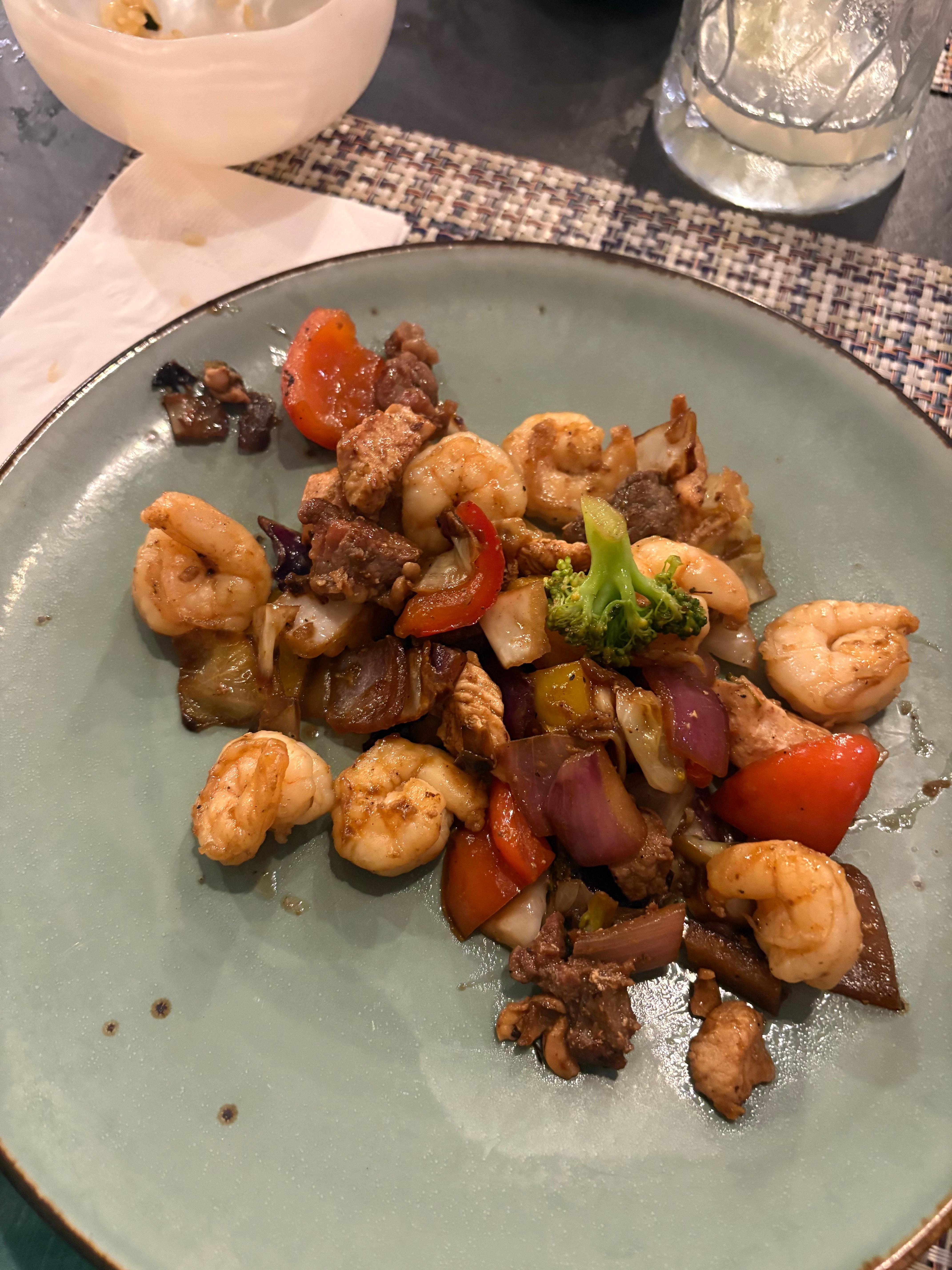 The main course of the teppanyaki dinner! 