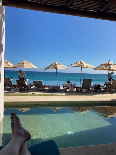 View from oceanfront casita room.