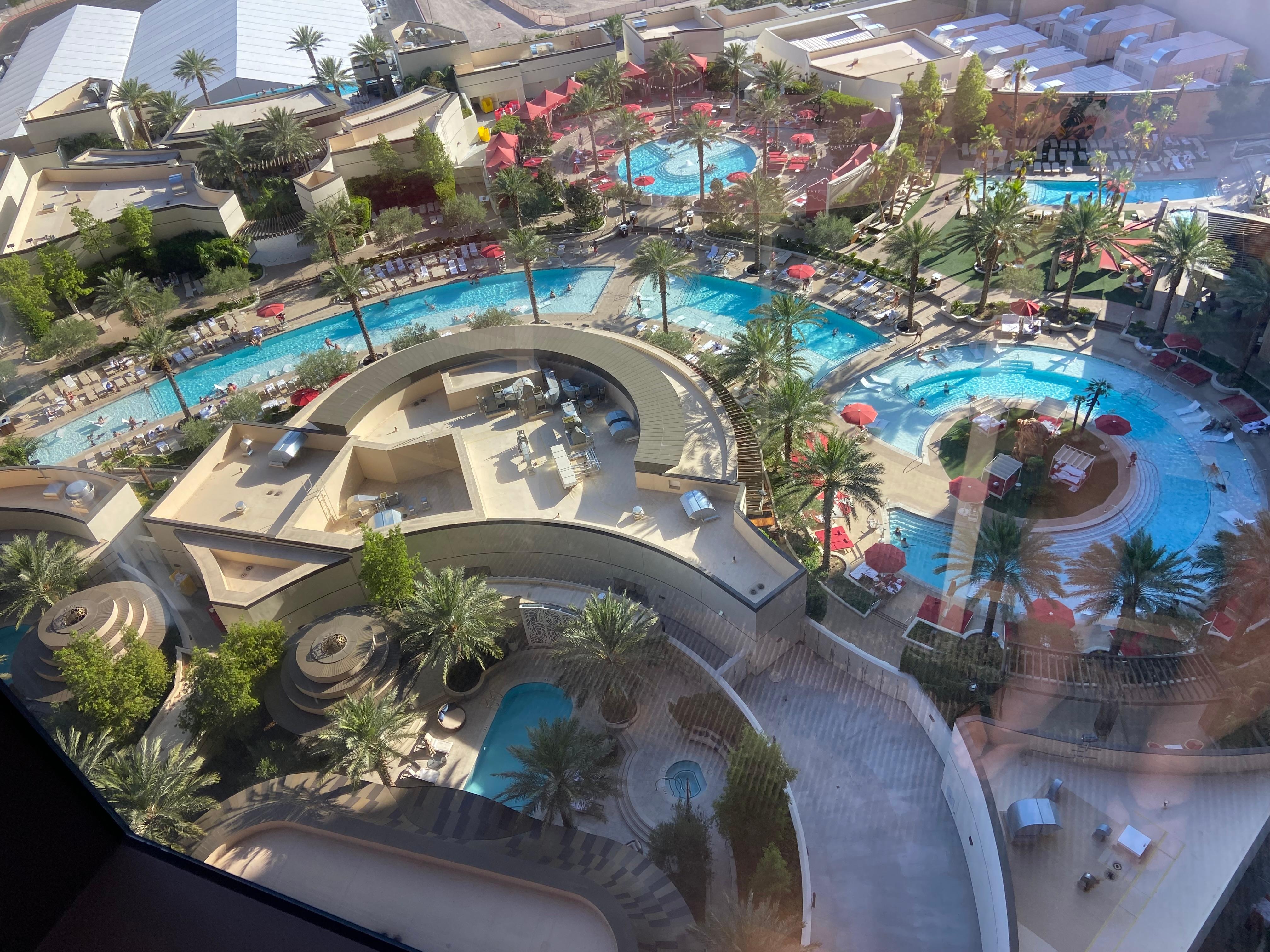View of pool from our room. It was a great pool area!
