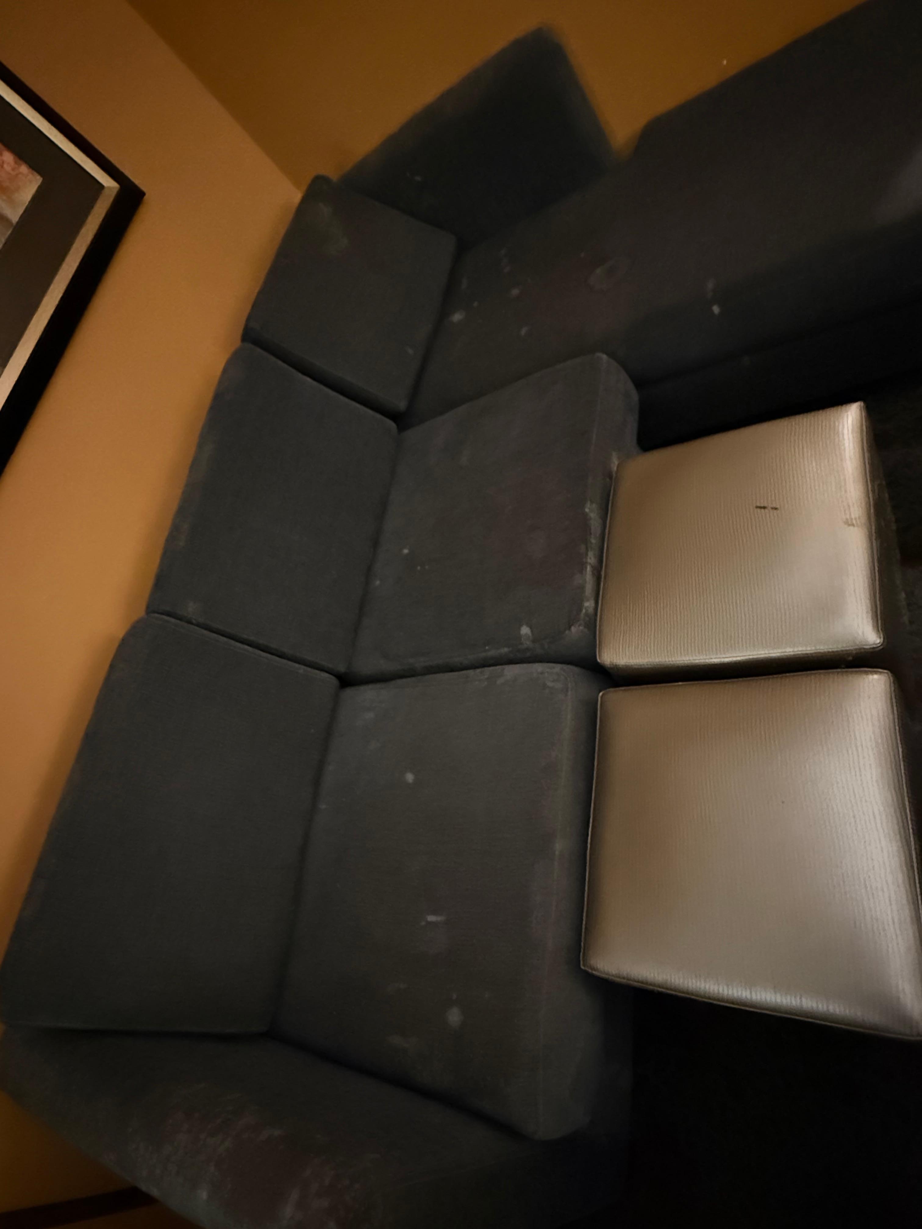 Couch had spots all over. Looked like bleach or mold