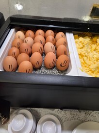 Eggs with smiley faces