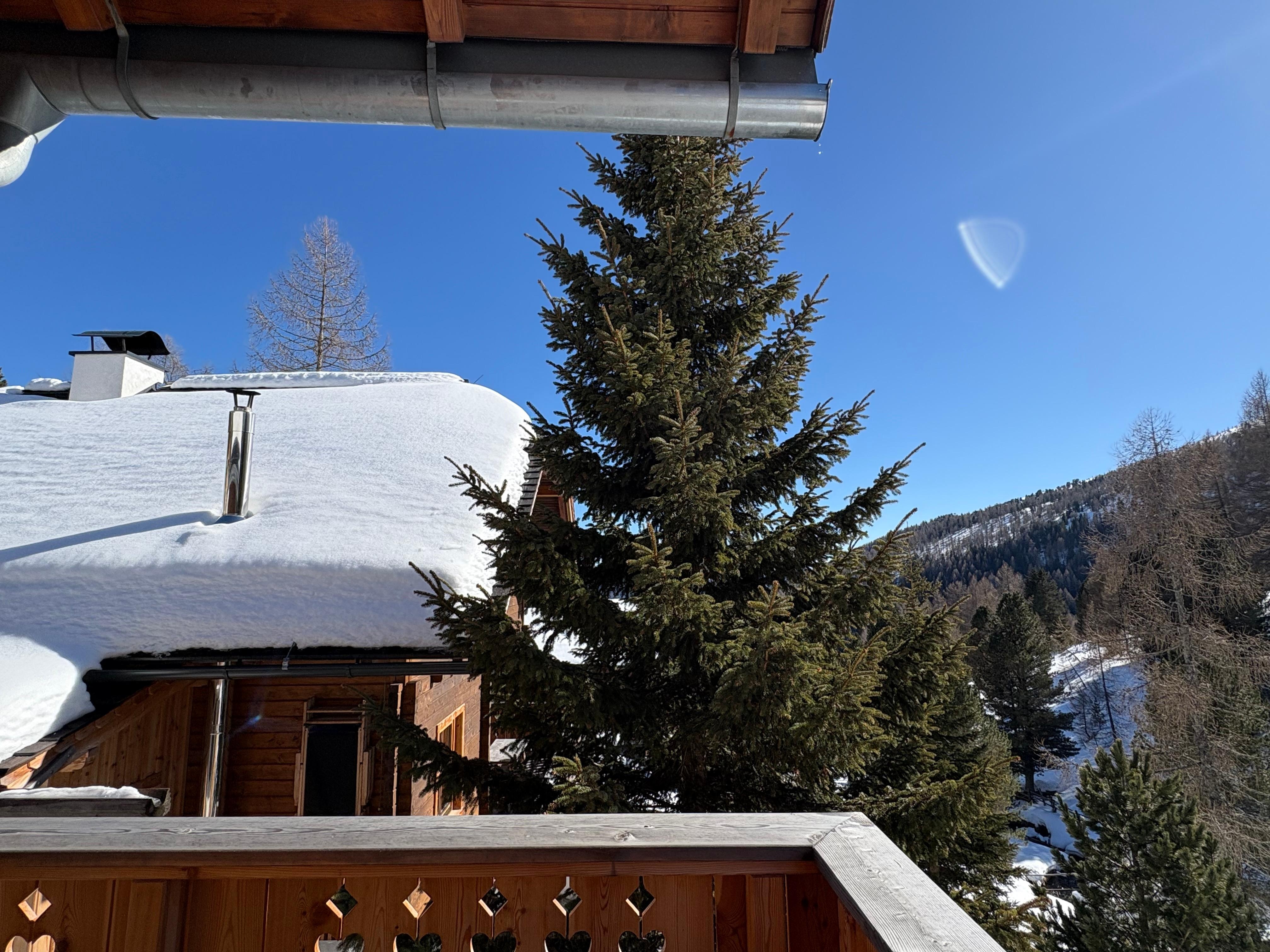Aussicht vom Balkon mit Kaiserwetter.
