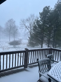 Being able to watch the snow through the large windows was EPIC!!!